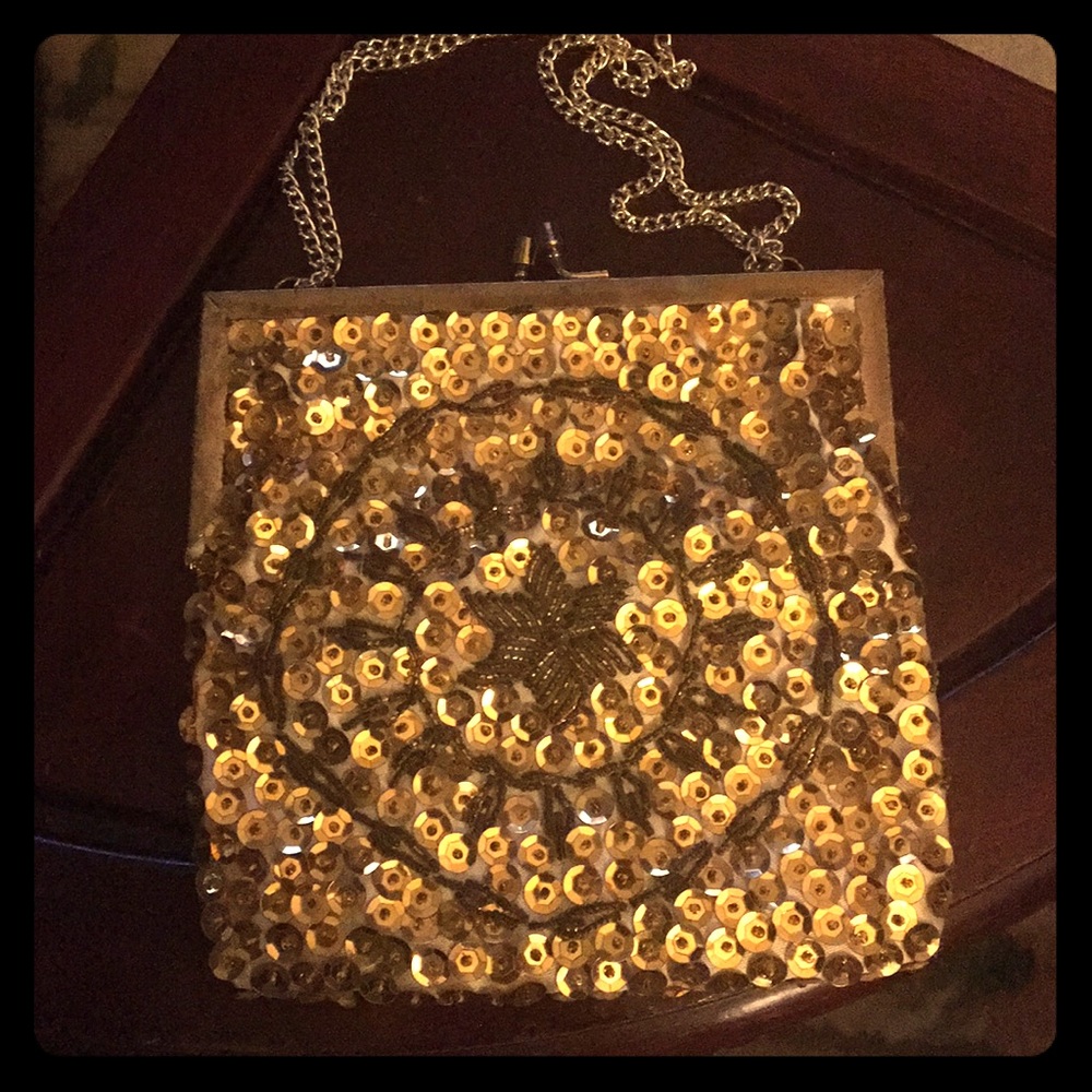 Vintage Mr. Ernest Gold Sequin Handbag